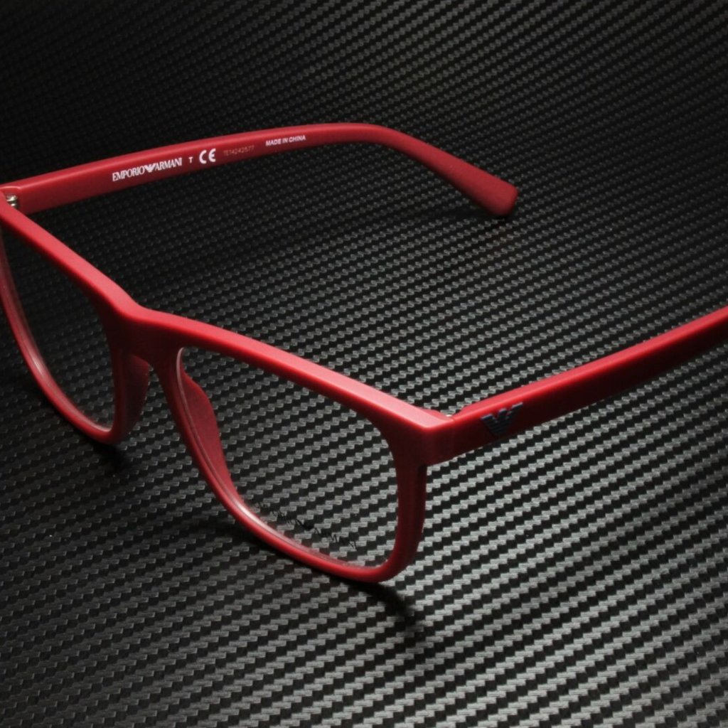 Emporio Armani Men's Matte Red Eyeglasses!